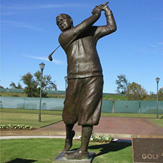 metal life size golfer statue for outdoor decorative